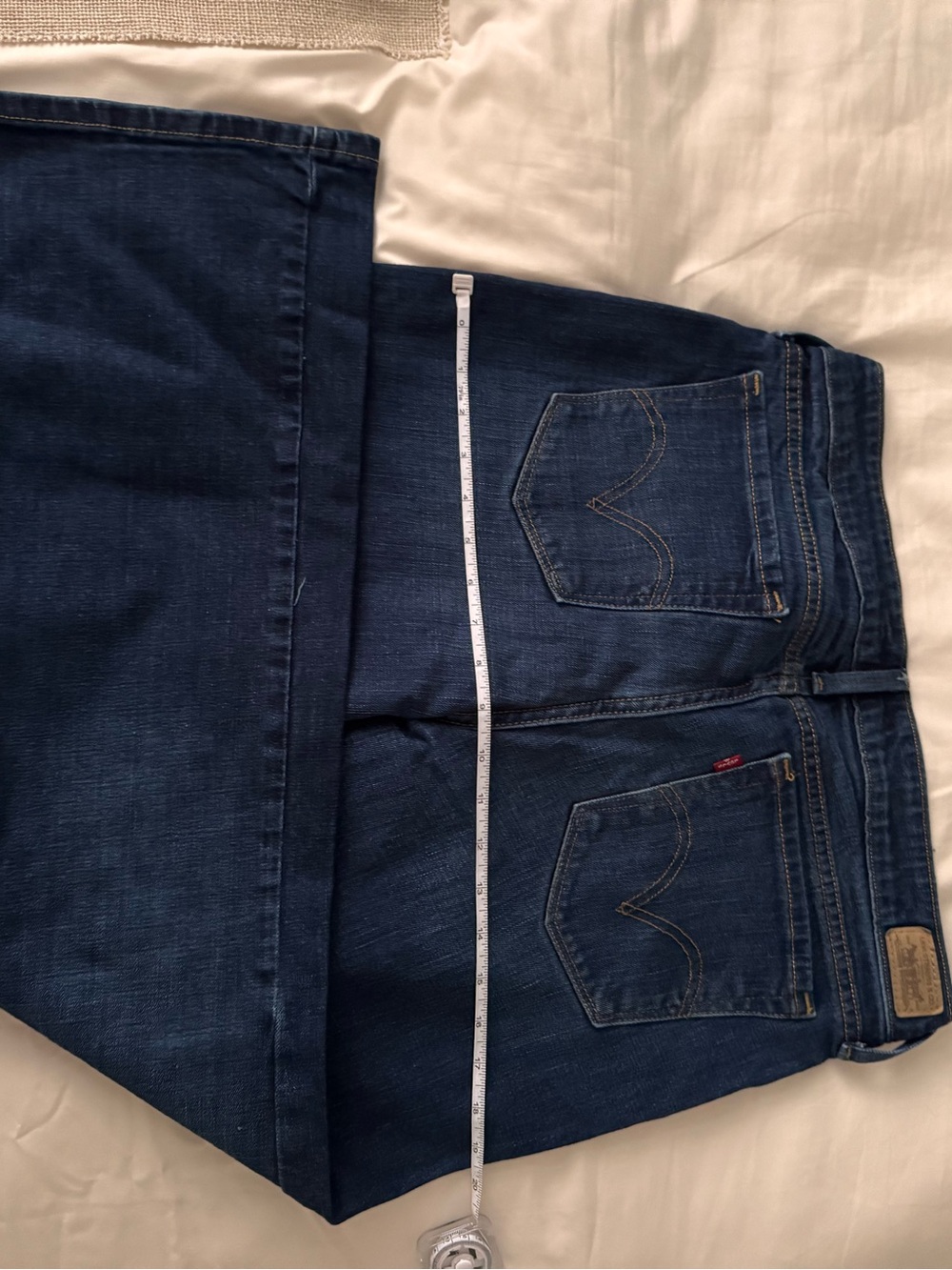 Dark Blue Wide Leg Jeans - Women's Flare & Wide Leg